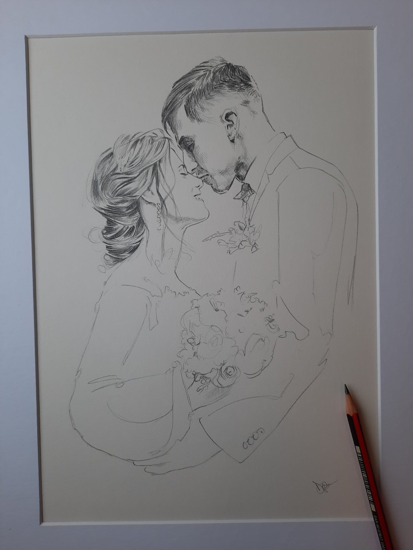 Wedding portrait plus two giclée art prints