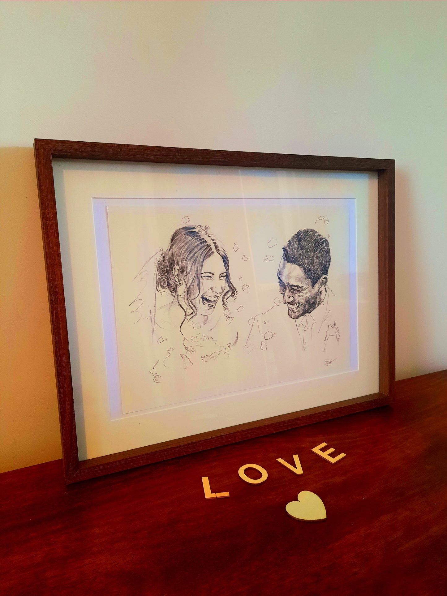 Wedding portrait plus two giclée art prints