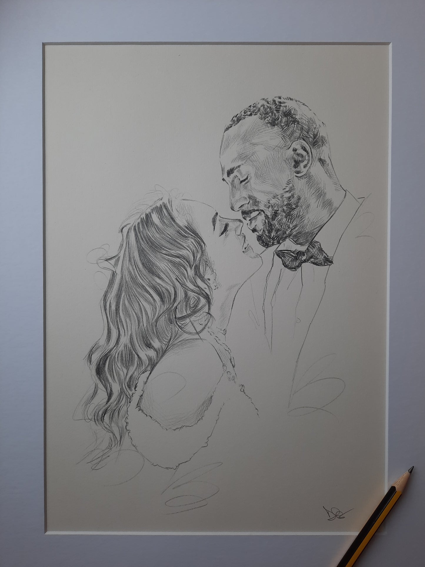 Wedding portrait - 3 Hand drawn portraits