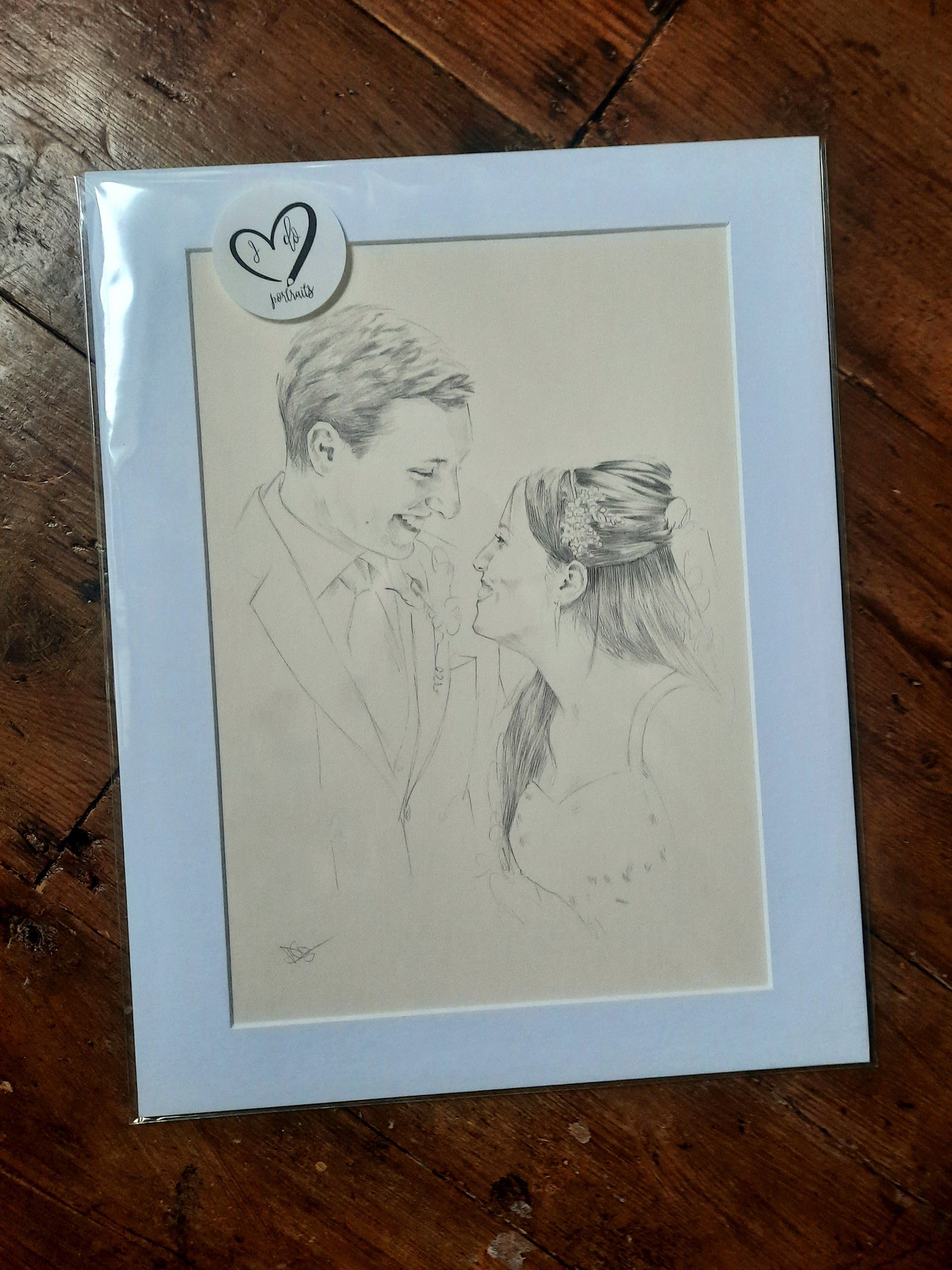 Wedding portrait - 3 Hand drawn portraits