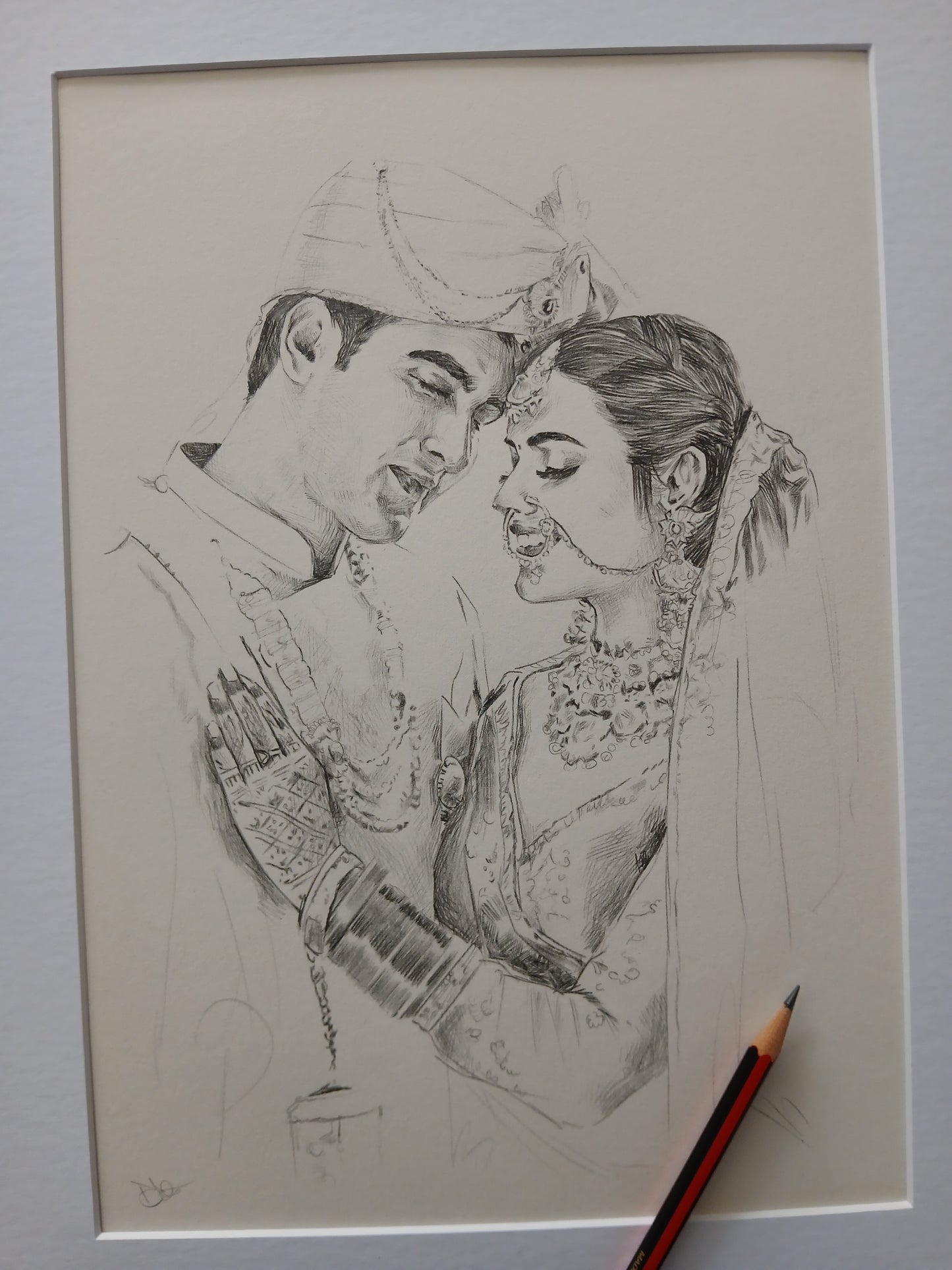 Wedding portrait - 3 Hand drawn portraits