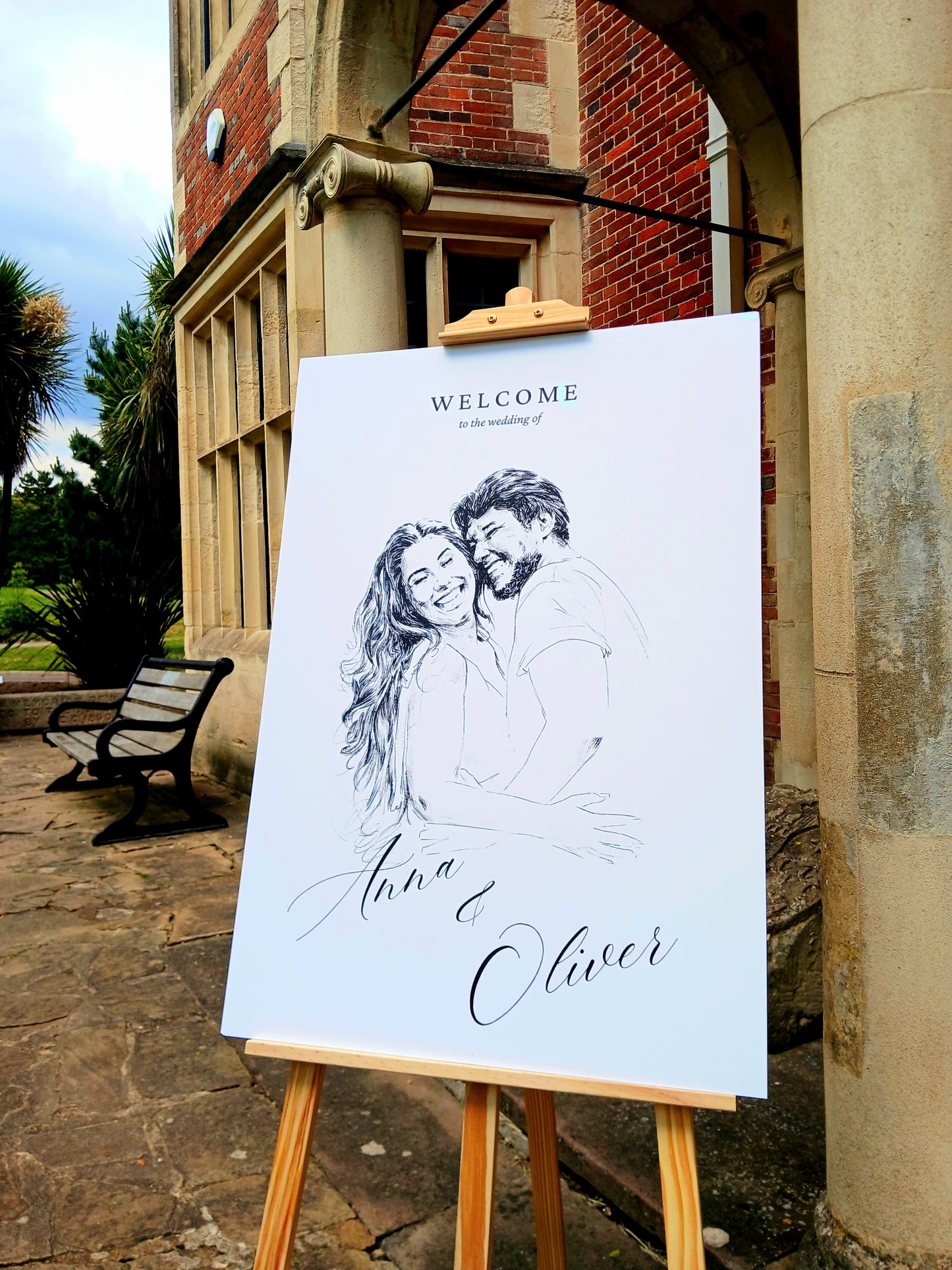 Bespoke portrait welcome sign